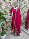 Dvd 5093 Vichitra Silk  With Embroidery Kurti Pant With Dupatta Exporters In India